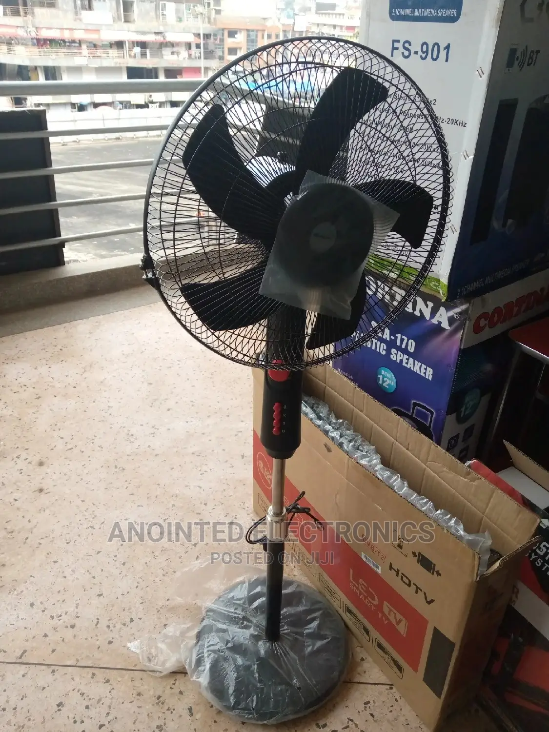 Stand Fan Black