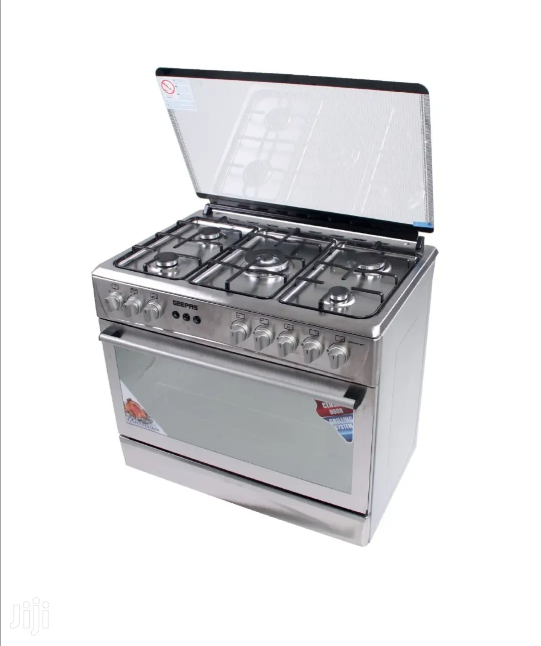 Geepas 5 Gas Euro Pool Type Burners With Cooling Fan Cooker