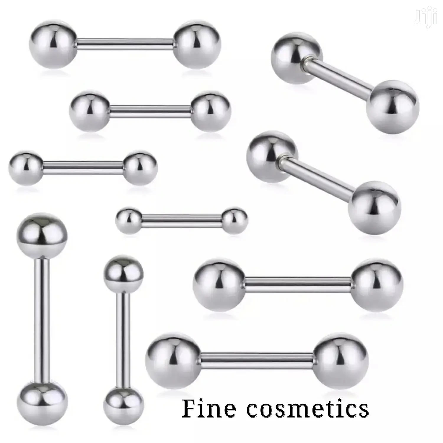 1pair Medical Stainless Steel Stud Earring Screw Ends