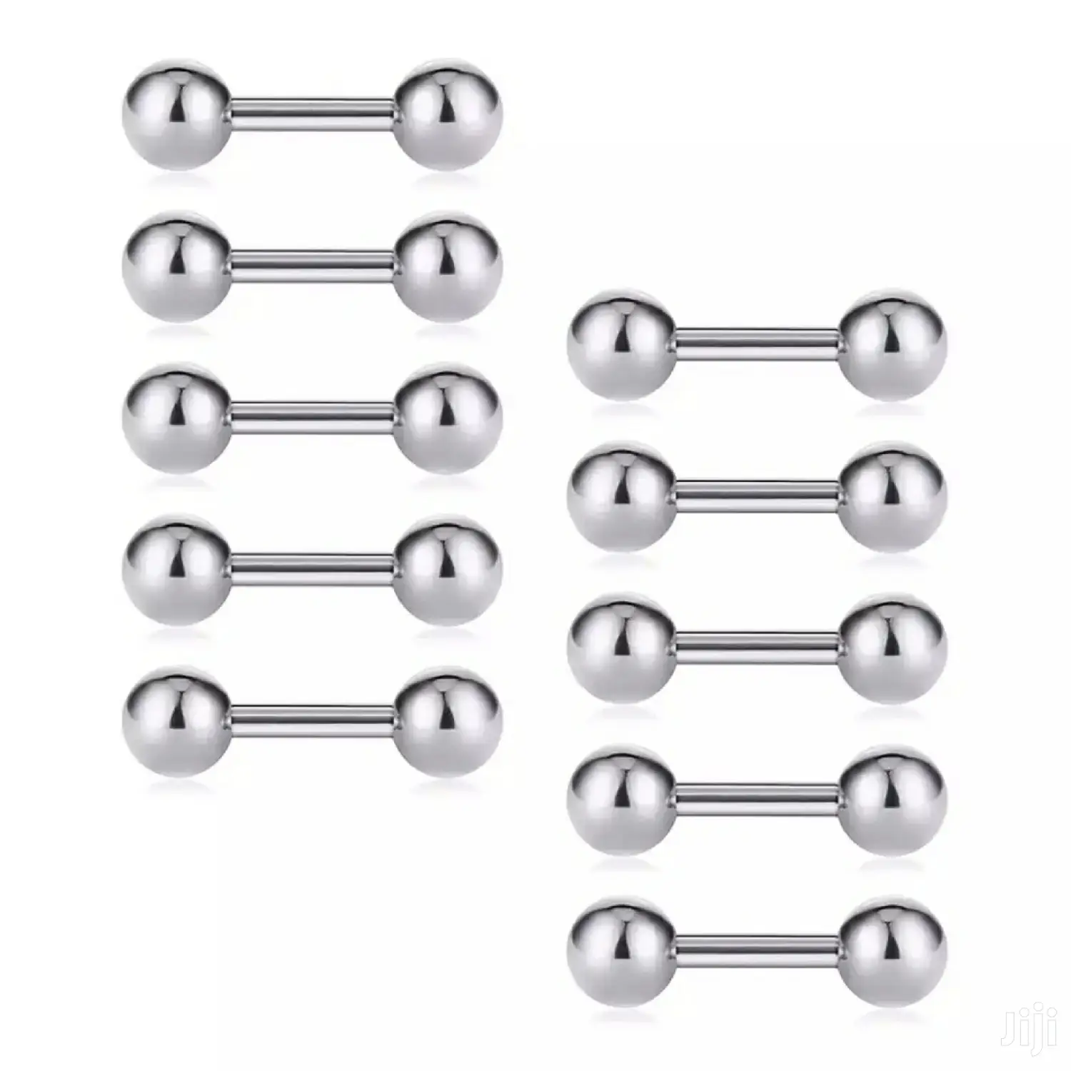 1pair Medical Stainless Steel Stud Earring Screw Ends
