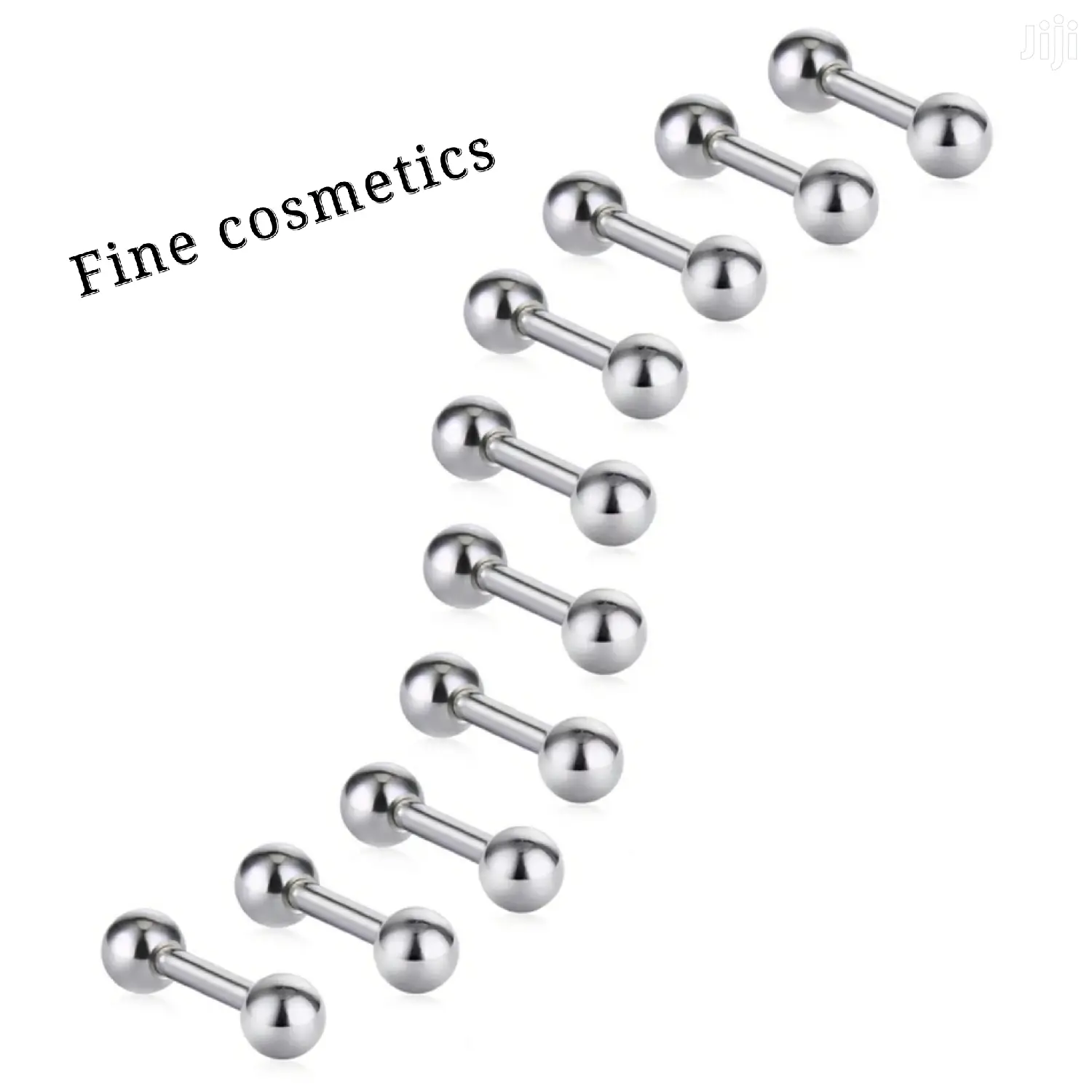 1pair Medical Stainless Steel Stud Earring Screw Ends