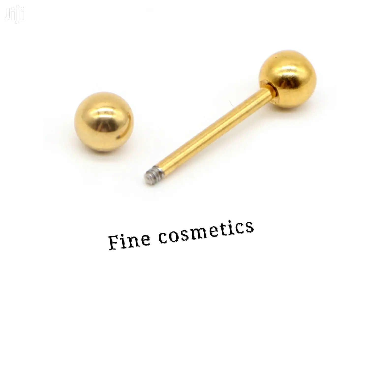 1pair Medical Stainless Steel Stud Earring Screw Ends