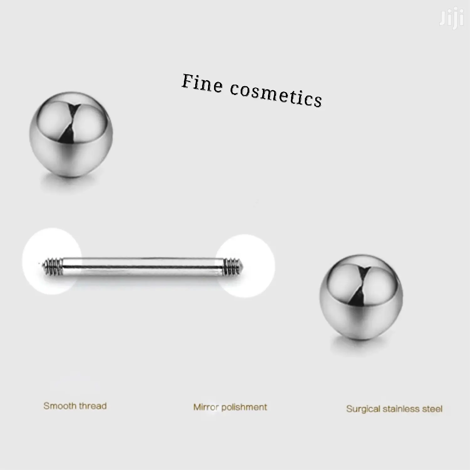 1pair Medical Stainless Steel Stud Earring Screw Ends
