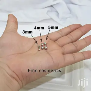 1pair Medical Stainless Steel Stud Earring Screw Ends
