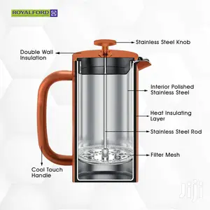 Royalford Coppery Stainless Steel Double Wall Coffee Press