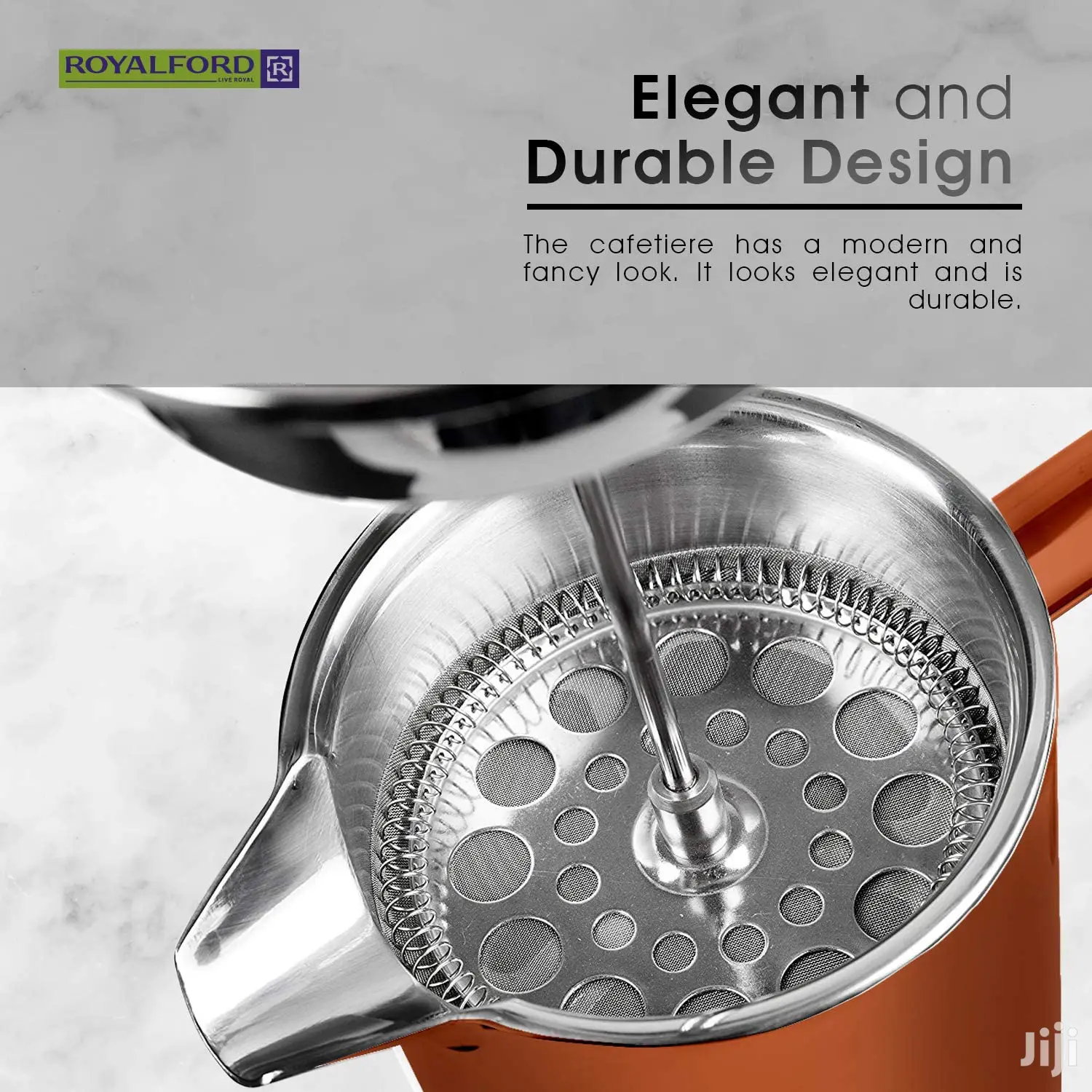 Royalford Coppery Stainless Steel Double Wall Coffee Press