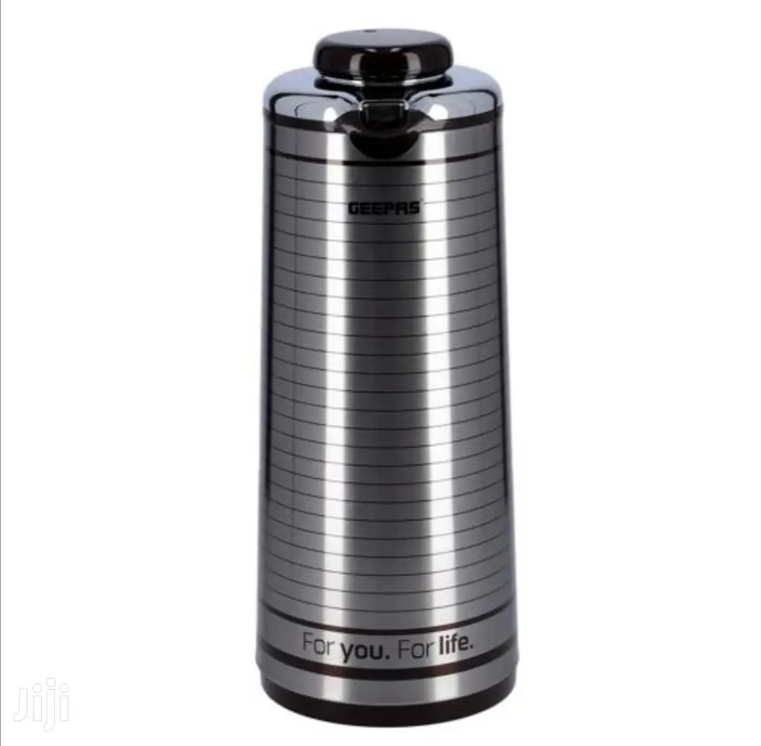 Geepas Stainless Steel Silicone Glass Thermos Flask 1.6L