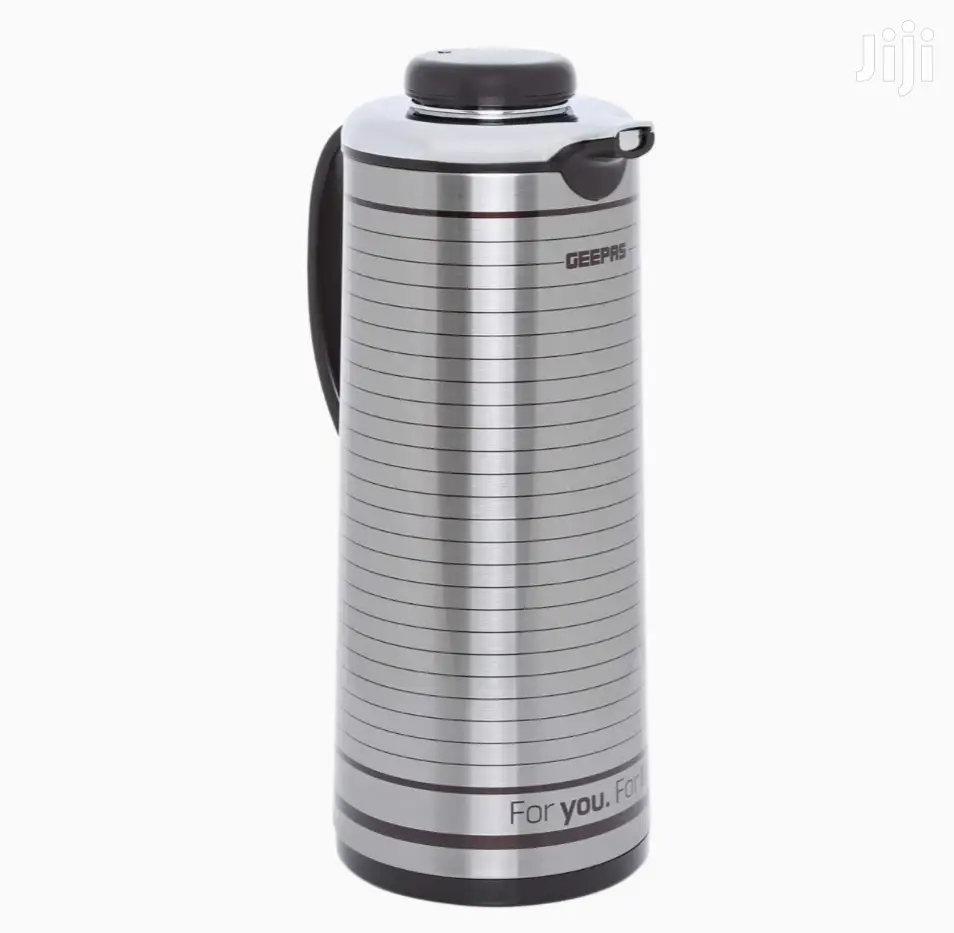 Geepas Stainless Steel Silicone Glass Thermos Flask 1.6L