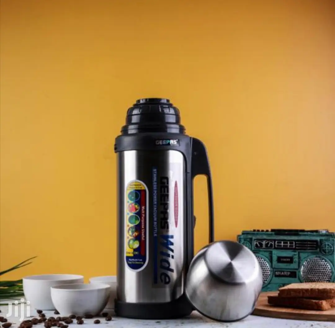 Geepas Wide Stainless Steel Inner Vacuum Flask 1.5L