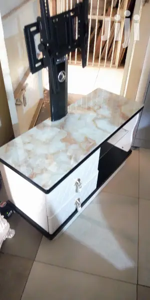Wood and Glass Tv Stand