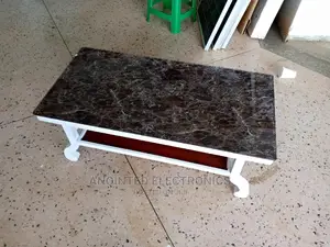 Center Table With Mable Glass