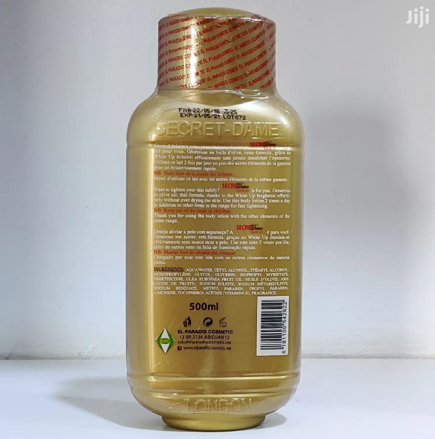 Secret Dame Brightening Body Lotion Carrot, Gold and Nature