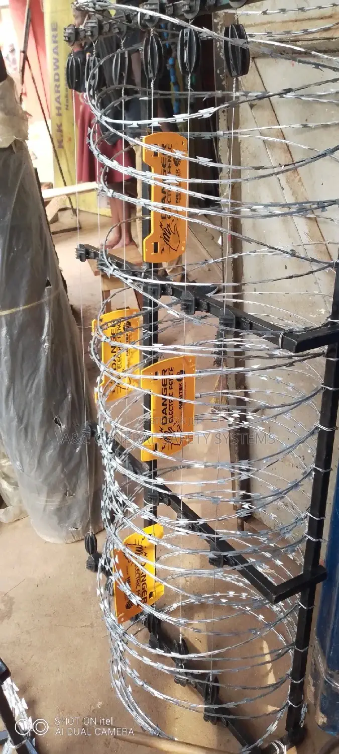 Electric Fence With Razor Wire