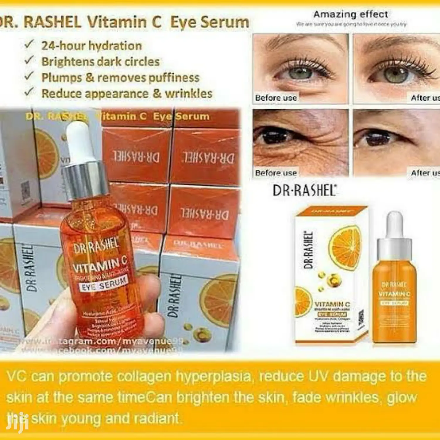 Dr Rashel Vitamin C Brightening Anti-Aging Eye Serum.