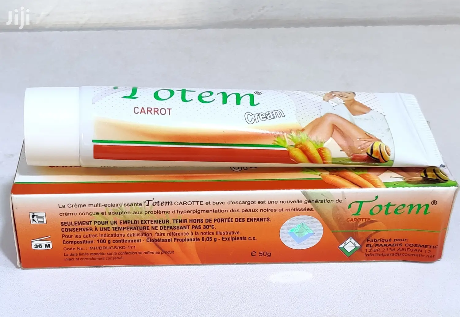 Totem Carrot Lightening Cream Tube