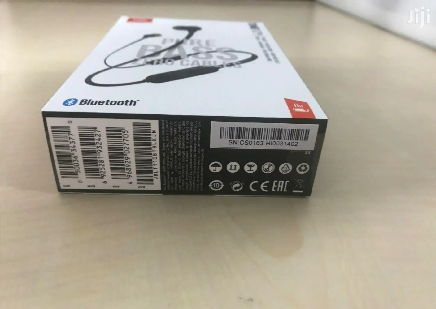 Original JBL Pure Bass Wireless In-ear Headphones With Mic