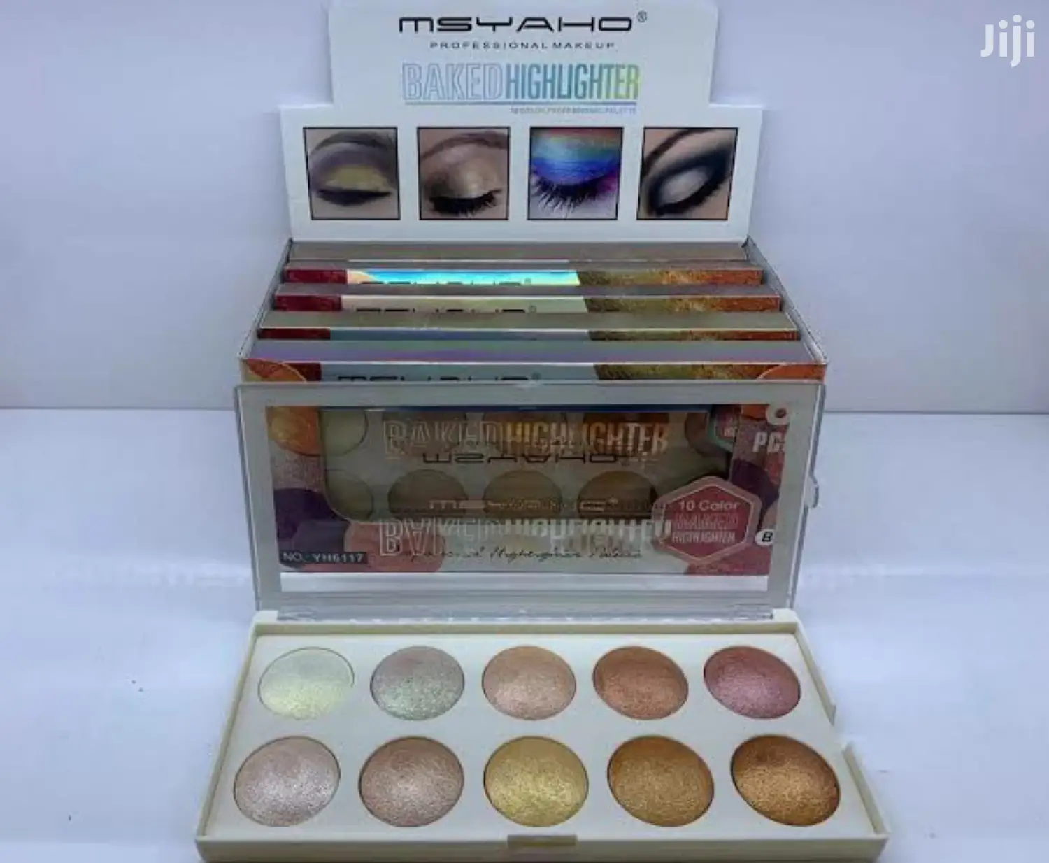 Msyaho Professional 10 Color Baked Highlighter Palette