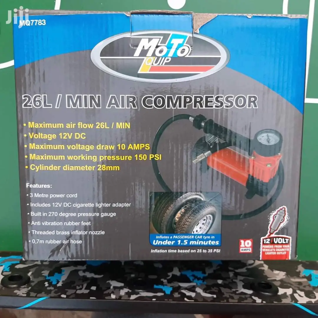 Moto-Quip 26L Tyre Air Compressor 12V 10A