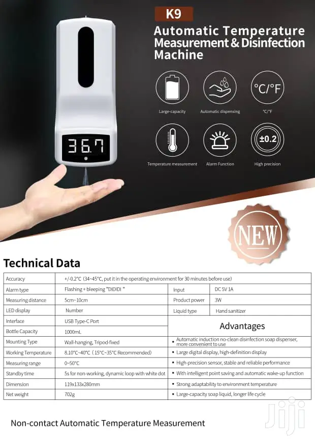 Infrared Thermometer And Disinfectant Sanitizer