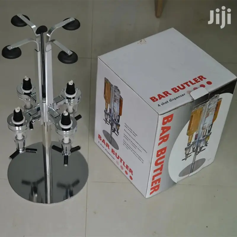 4 Bottles Rotary Steel Bar Butler