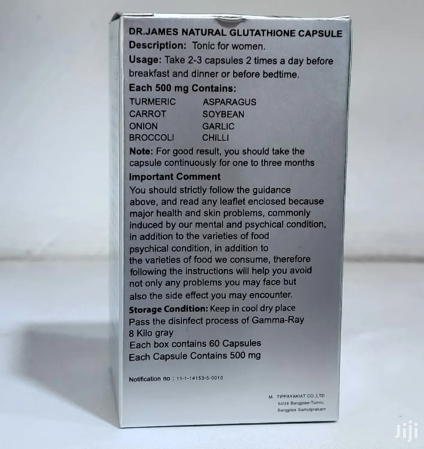 Dr James Skin Whitening Natural Glutathione Lightening Pills