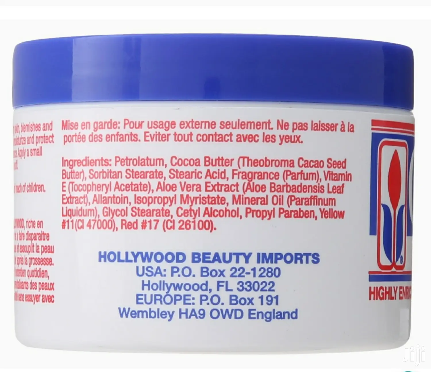 Hollywood Beauty Cocoa Butter Skin Care Creme With Vitamin E