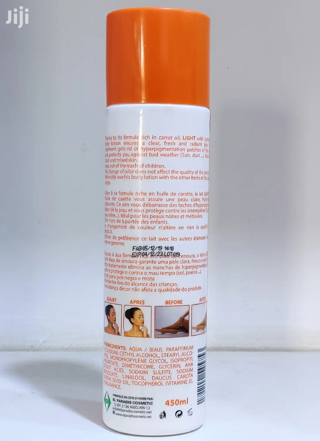 Light Lightening, Rejuvenating and Nourishing Carrot Lotion