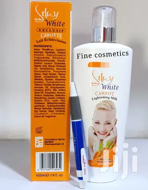 Silky White Exclusive Carrot Lightening Body Milk Lotion+Pen
