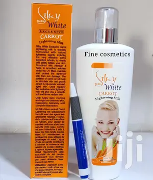Silky White Exclusive Carrot Lightening Body Milk Lotion+Pen