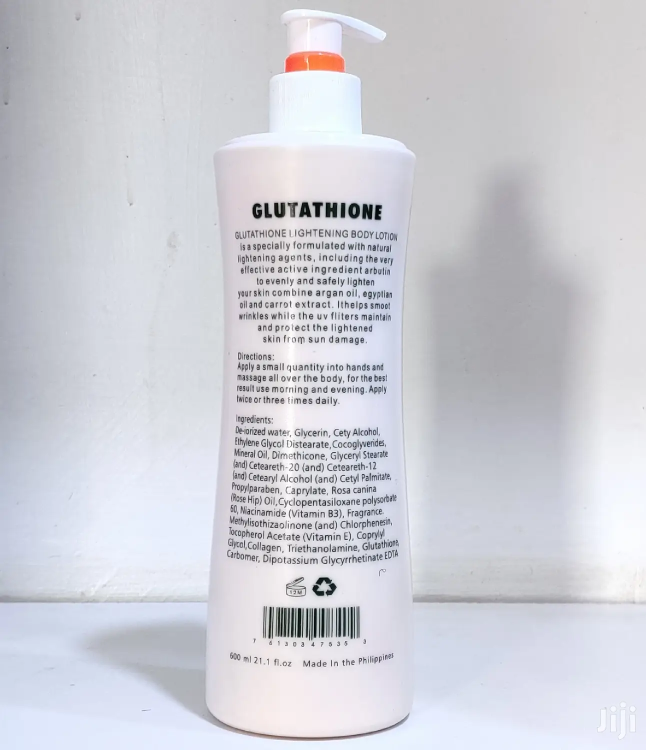 Glutathione Skin Whitening Body Lotion With Carrot Oil