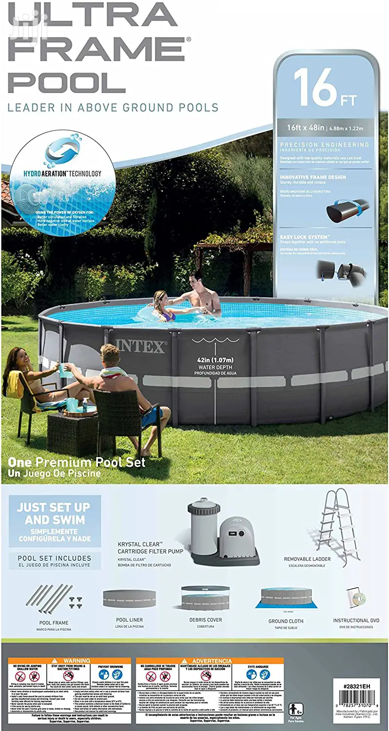 Intex Ultra Frame Swimming Pool Set16ft X 48in