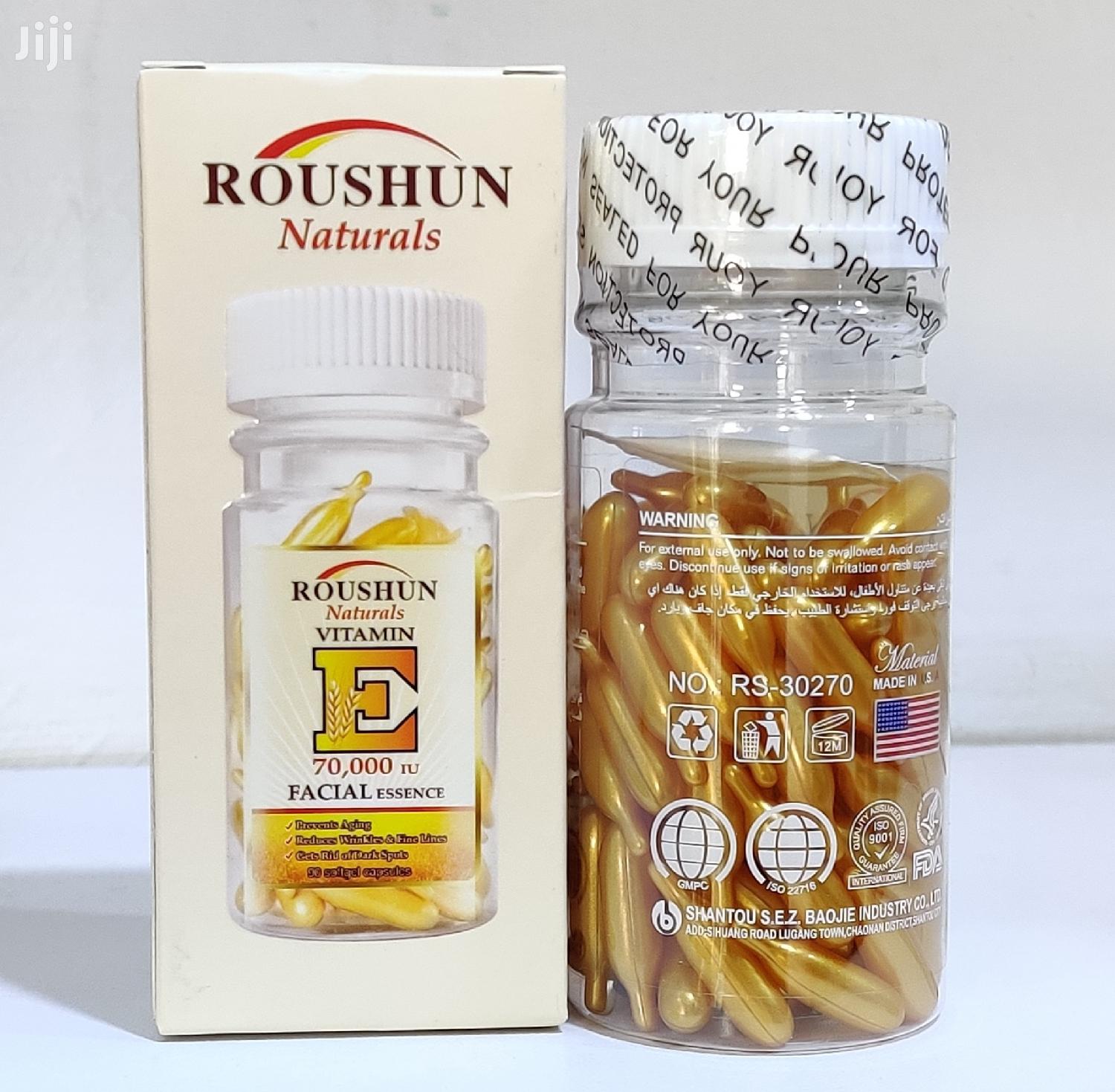 Dr. Roushun Natural Vitamin E Skin Oil Facial Capsules 90pcs in Kampala