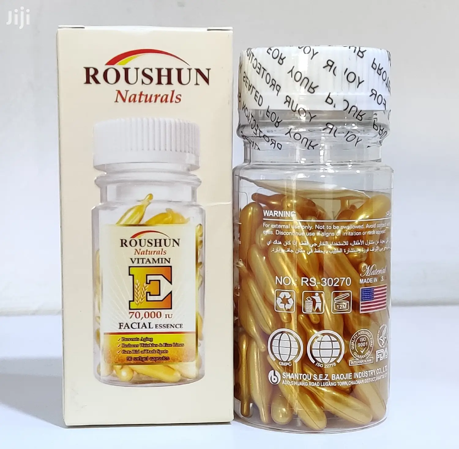 Dr. Roushun Natural Vitamin E Skin Oil Facial Capsules 90pcs