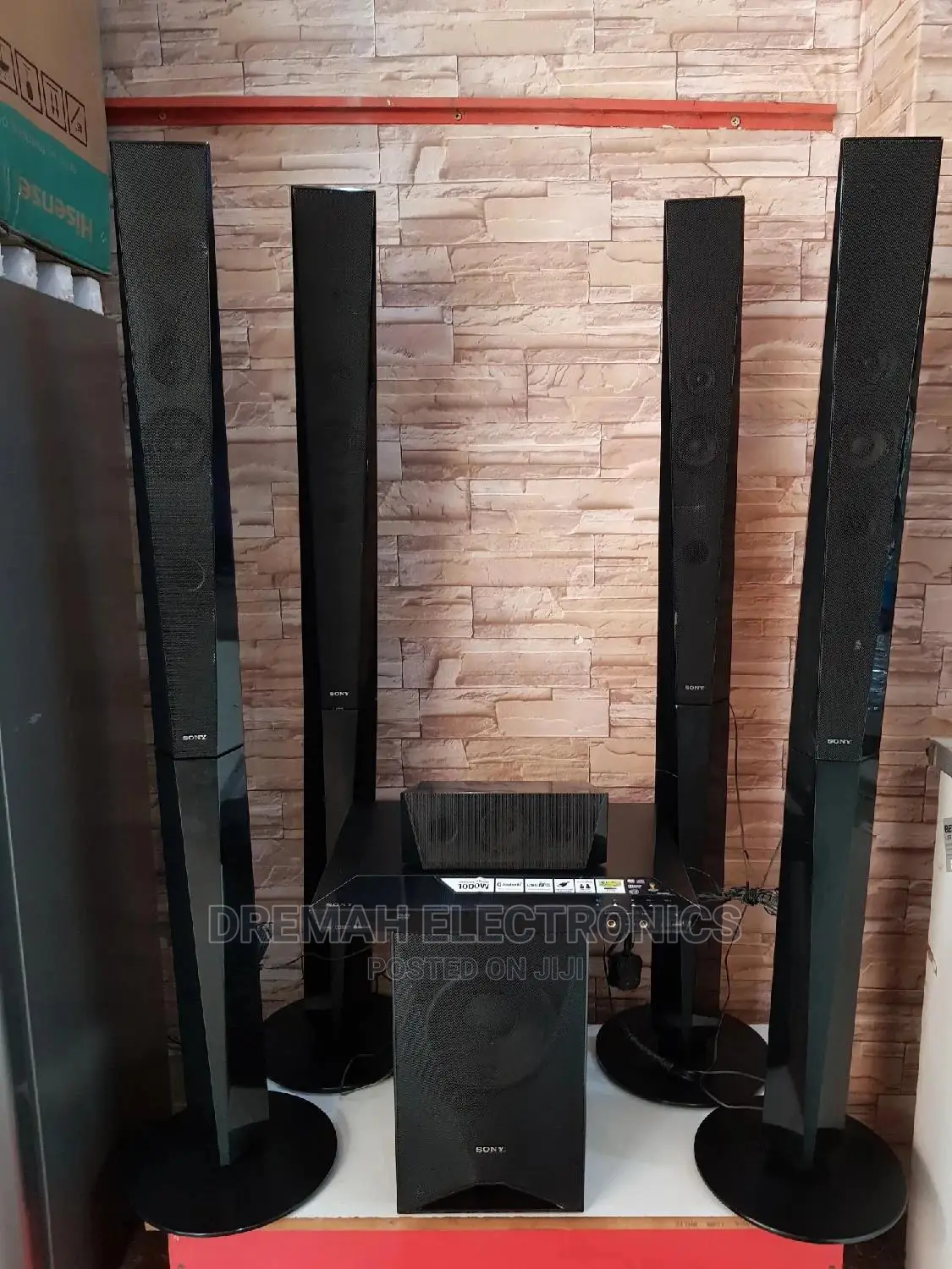 Sony 5.1 Channel 4 Tall Boy Speakers Bluetooth Home Theater