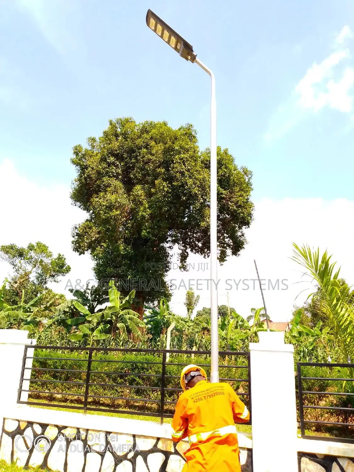 Solar Street Security Light With Stand Pole