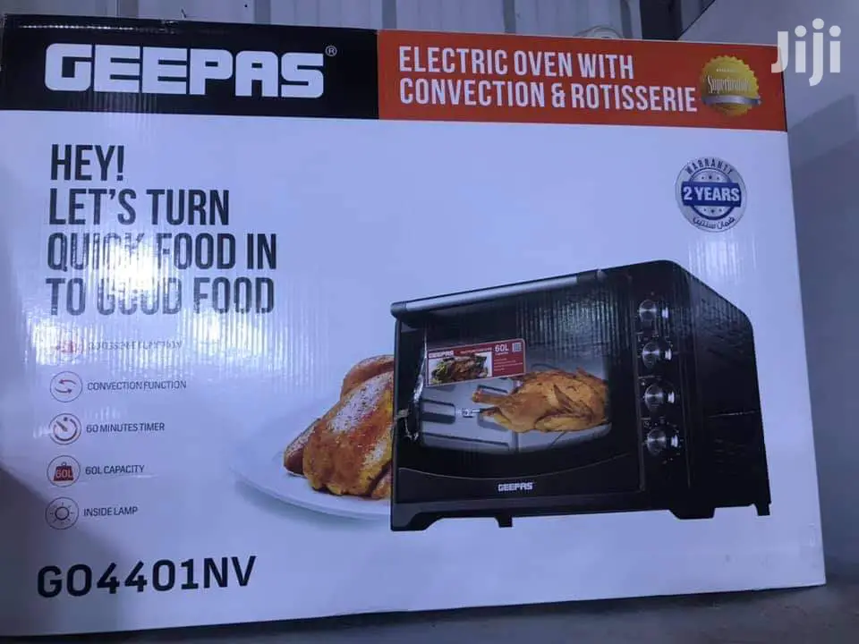 Geepas 60L Electric Convection Oven With Rotisserie 2200W