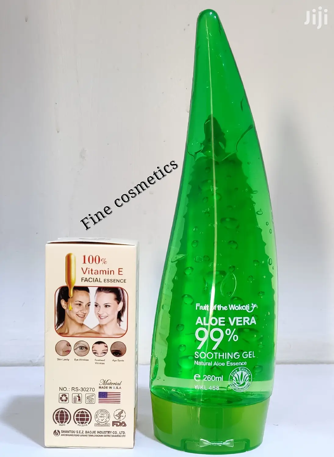 Skin Care Overnight Set ,Aloevera Gel and Vitamin E Capsules