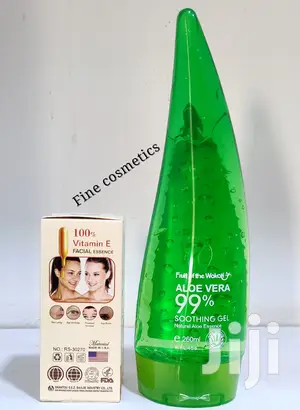 Skin Care Overnight Set ,Aloevera Gel and Vitamin E Capsules