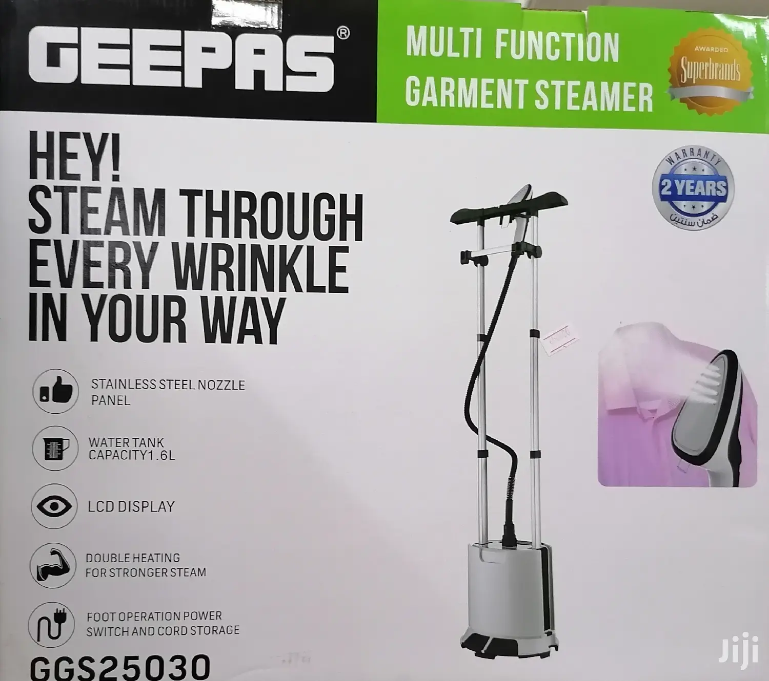Geepas 1.6L Multifunction Garment Steamer 2180W