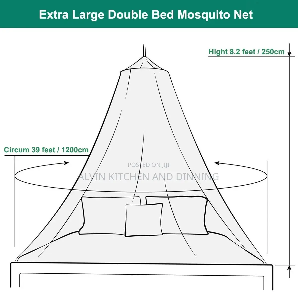 White Mosquito Mesh Net for Bed