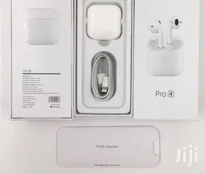White Apple Airpods Pro 4