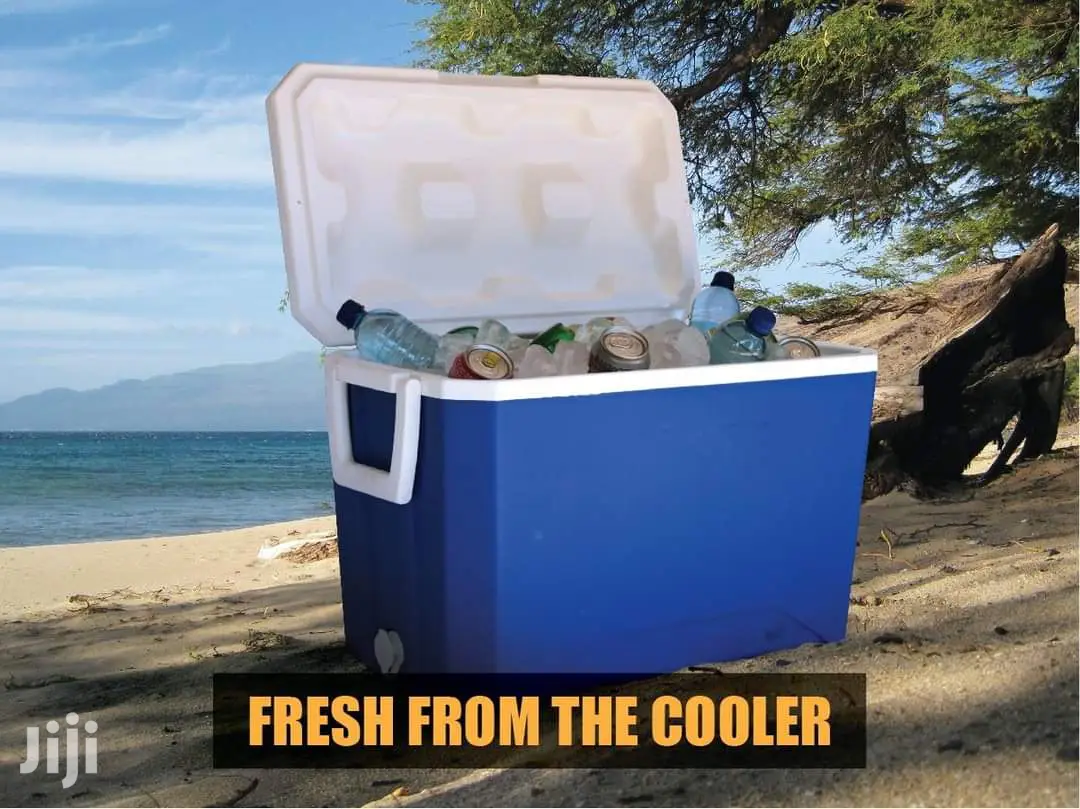 Campmaster 50L Blue Hard Cooler Box With Pin Hingled Lid