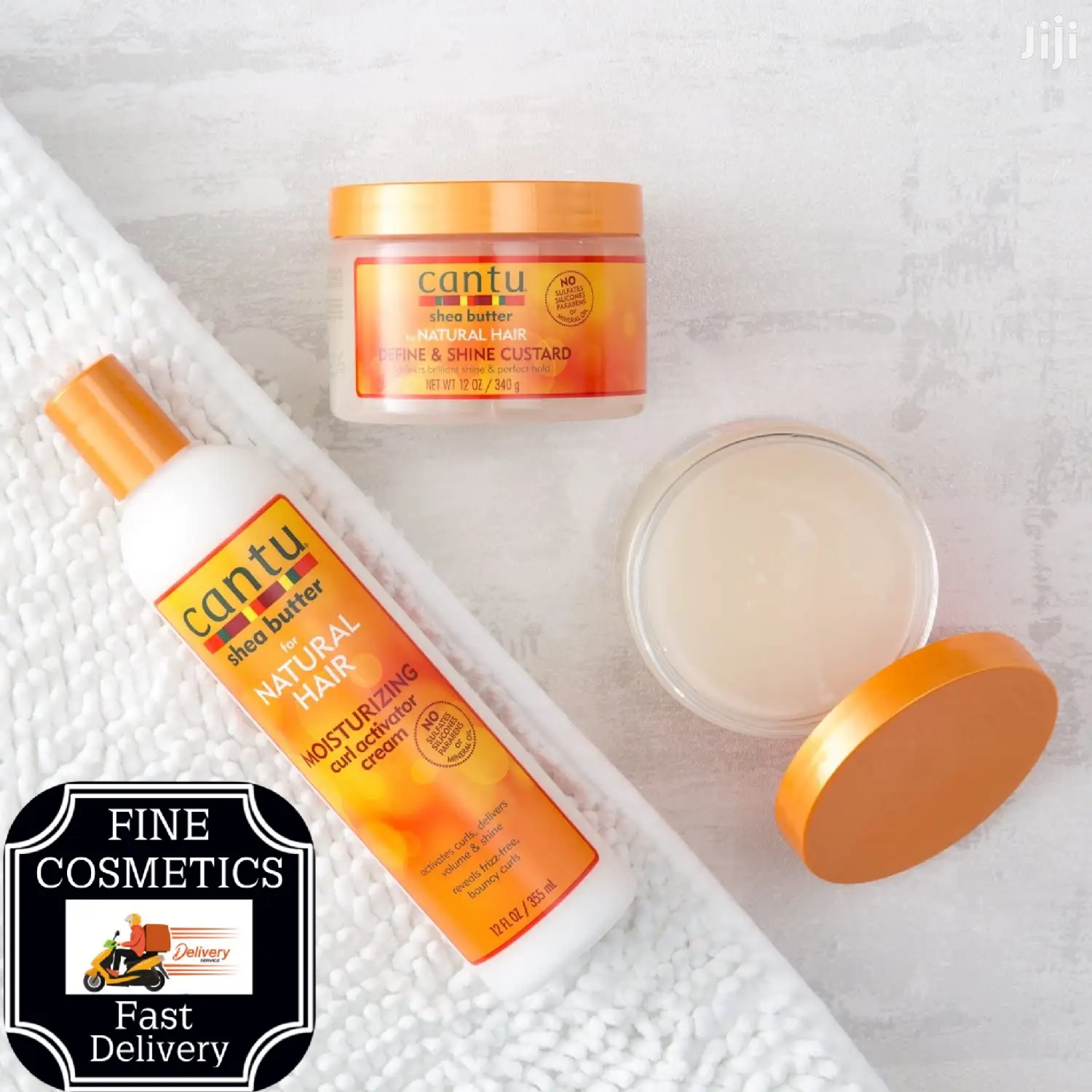 Cantu SHEA BUTTER Define And Shine Custard Gel, Natural Hair