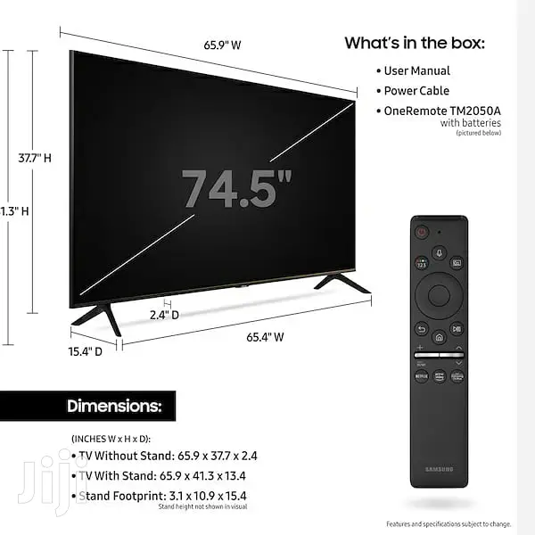 75inches Crystal Uhd 4k Qled Display