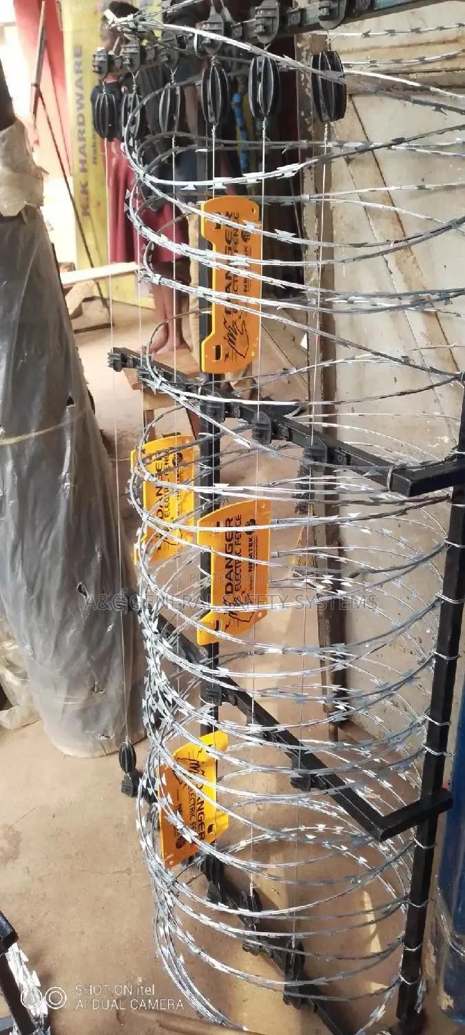 Electric Fence With Razor Wire