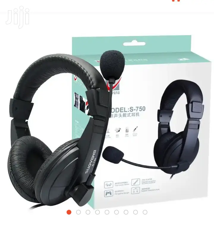 S-750 Wired Hdphone With Mic Music Headve Noise Cancelling