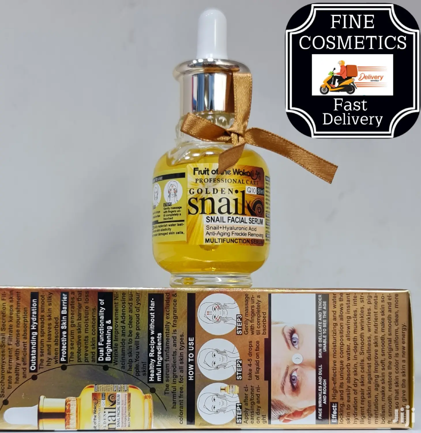Fruit of Wokali 8-In-1 Q10 Professional Snail Facial Serum