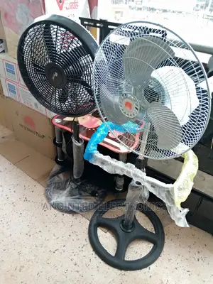 Stand Fan Sliver and Black