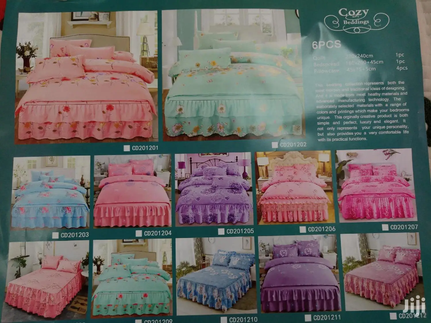 6 Pcs Duvet Set