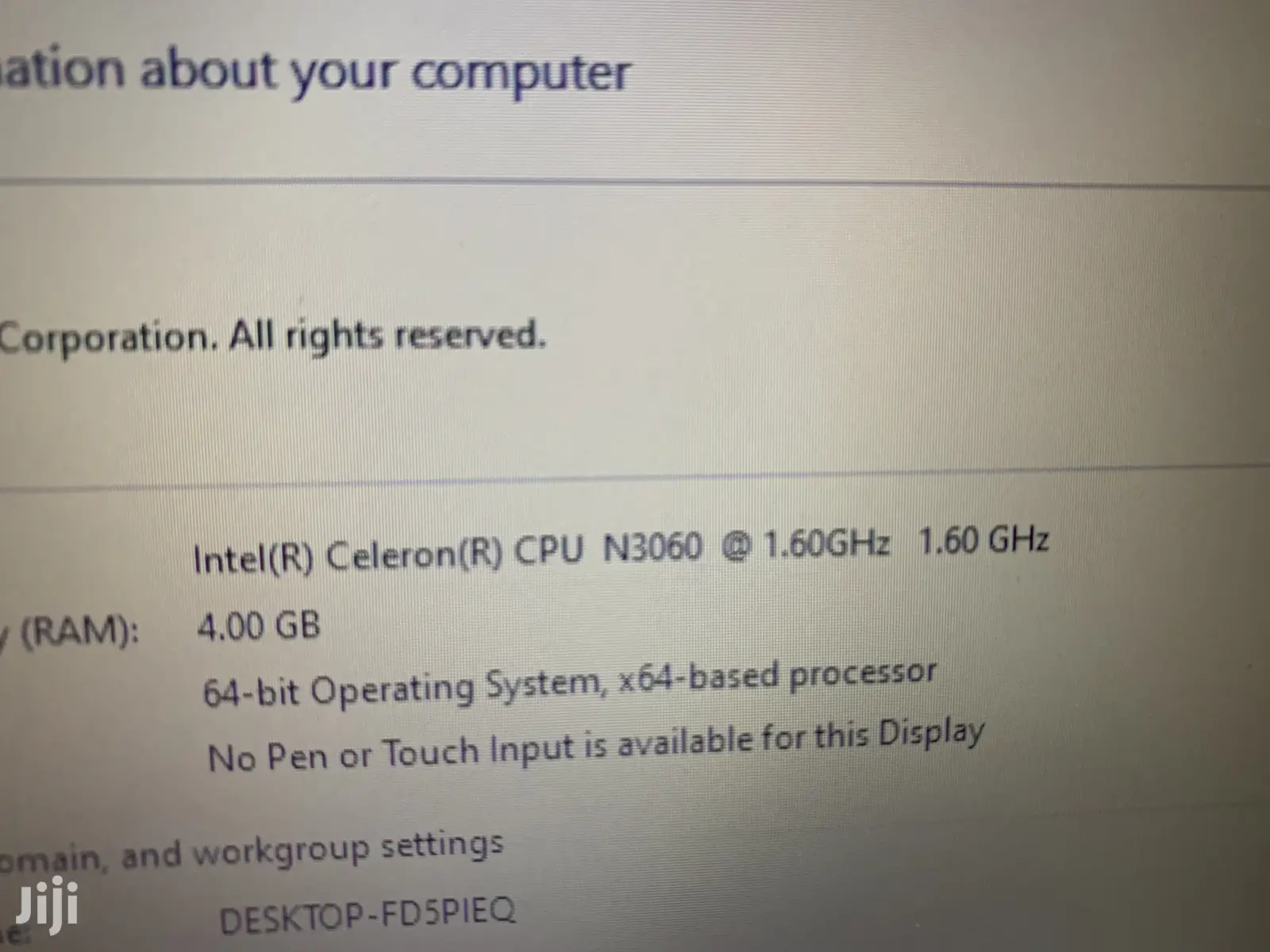 Laptop HP 15-Ra003nia 4GB Intel Celeron HDD 500GB